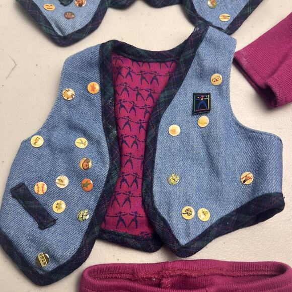 American Girl 1995 Pleasant Co Jean Vest & Legging Outfit 7 Pc Lot Vintage 1995 - Picture 4 of 16